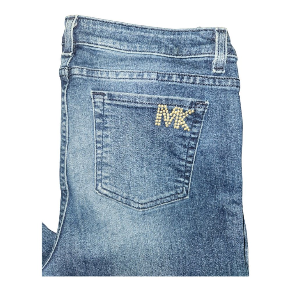 Michael Kors Women's Size 8 Skinny Jeans Stretch Denim Bling "MK"